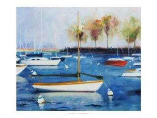 Mooring Basin Poster Print by Curt Crain (26 x 22)