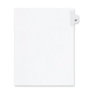 Index Dividers,Number 67,Side Tab,1/25 Cut,Letter,25/PK,WE