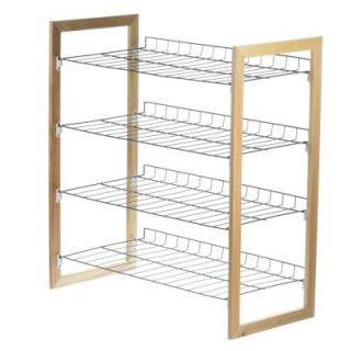 Honey Can Do 4 Tier 18 Pair Wood and Metal Accessory Rack SHO 01384