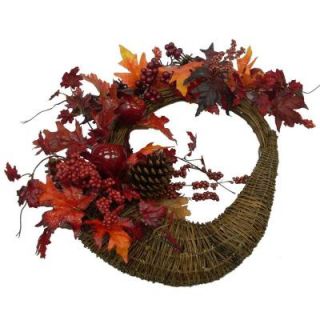 20 in. Fall Berries and Leaves Cornucopia Wreath TS142639 02   Mobile