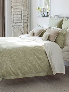 Christy Evelyn bed linen range in sage green