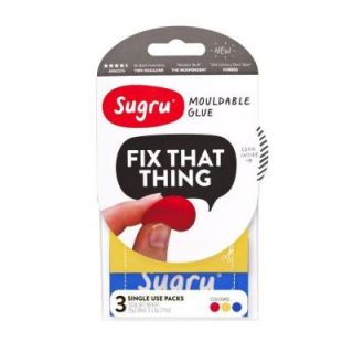 Sugru 0.53 oz. Red, Yellow and Blue Mouldable Glue (3 Pack) SRYB3