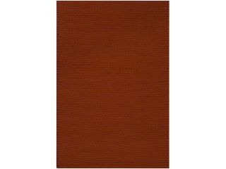5' x 8' Bright Day Solid Burnt Orange Hand Woven New Zealand Wool Area Throw Rug
