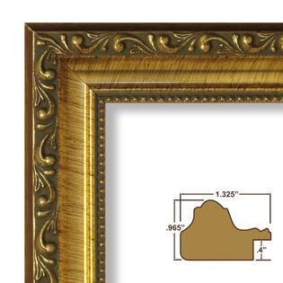 Craig Frames Inc 22 x 28 Antique Ornate Gold Solid Wood Picture Frame