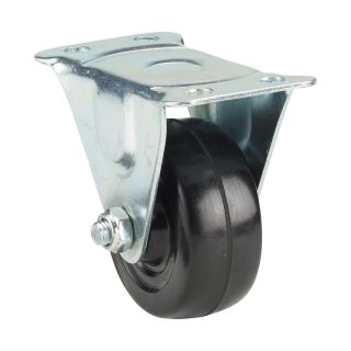 Ironton 2 1/2in. Rigid Rubber Caster — 176-Lb. Capacity, Black  Up to 299 Lbs.