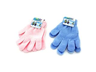 Kid & number 039; s gloves, assorted pink or blue   Case of 24