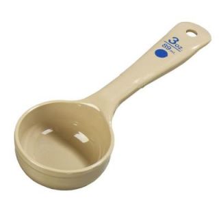 Carlisle 3 oz. Short Handle Polycarbonate Solid Portioning Spoon in Beige (Case of 12) 432606