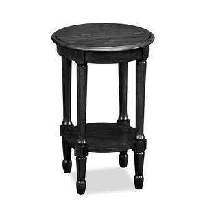 Leick Round Fluted End Table   Slate Black   Home   Furniture   Living
