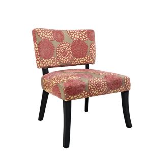 Powell Pink Flower Print Armless Accent Chair   Shopping