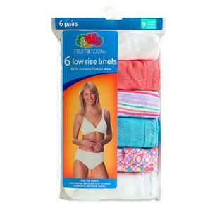 Fruit of the Loom   Womens Wardrobe Cotton Low Rise Brief   6 Pack