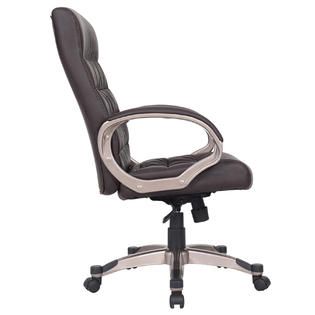 Leick Leick Deep Brown Faux Leather Executive Office Chair   Office