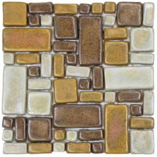 Merola Tile Cobble Tahoma 12 in. x 12 in. x 12 mm Ceramic Mosaic Floor and Wall Tile FDXCOTA
