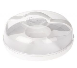 Chill & Serve Divided Serving Tray w/ Domed Lid and Handle by Lori Greiner —