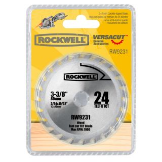 ROCKWELL 3 3/8 in 24 Tooth Continuous Carbide Circular Saw Blade