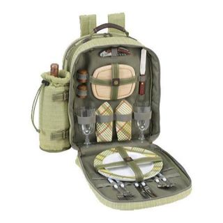 Picnic at Ascot Hamptons Picnic Backpack for Two Olive Tweed