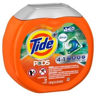Tide Pods Botanical Rain Scent with Febreze Laundry Detergent Pacs 54