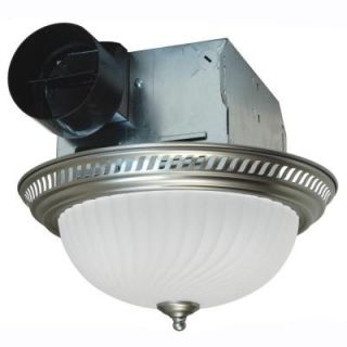Air King Decorative Nickel 70 CFM Ceiling Exhaust Fan with Light DRLC702