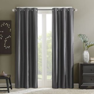 Madison Park Marin Solid Striped Curtain Panel