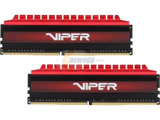 Patriot Viper 4 8GB (2 x 4GB) 288 Pin DDR4 SDRAM DDR4 2800 (PC4 22400) Extreme Performance Memory, Black Sides / Red Top Model PV48G280C6K