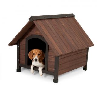 Aspen Pet Ruff Hauz Peak Roof Wooden Dog House   Shopping