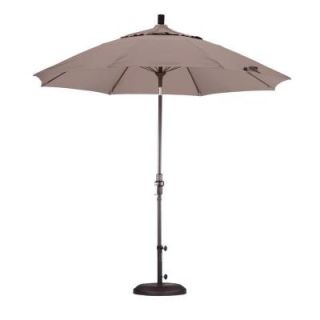 California Umbrella 9 ft. Fiberglass Collar Tilt Patio Umbrella in Champagne Olefin GSCUF908117 F67