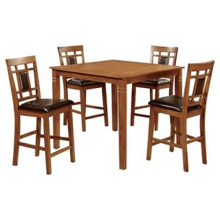 Piece Square Wood Counter Dining Table Set   Light Oak