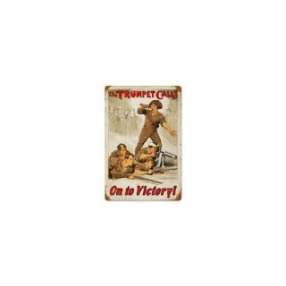 Past Time Signs V860 Trumpet Calls Allied Military Vintage Metal Sign