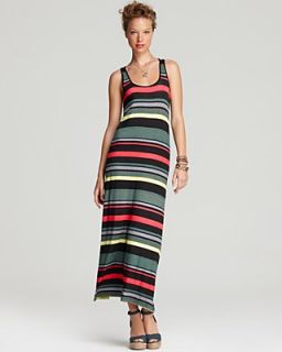 AQUA Dress   Racerback Stripe Maxi Dress