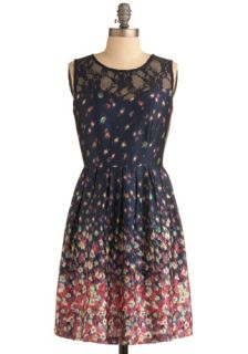 Blurring By Dress in Midnight  Mod Retro Vintage Printed Dresses