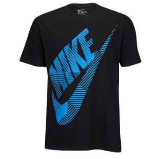 Nike Graphic T Shirt   Mens   Casual   Clothing   Black/Photo Blue