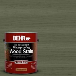 BEHR 1 gal. #ST 138 Sagebrush Green Semi Transparent Waterproofing Wood Stain 307701