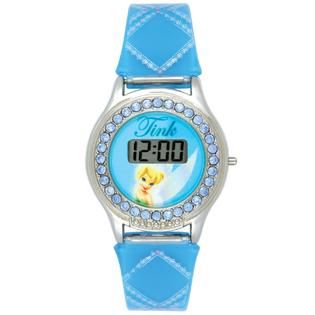 Disney Tinkerbell Tinkerbell Crystal Accent LCD Watch with Blue Band