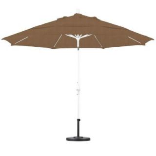 California Umbrella 11 ft. Fiberglass Collar Tilt Double Vented Patio Umbrella in Sesame Olefin GSCUF118170 F76 DWV