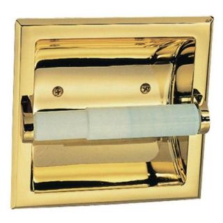 Design House Millbridge Recessed Toilet Paper Holder in Polished Brass 533372
