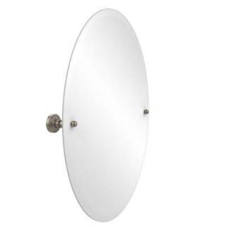 Allied Brass Waverly Place Collection 21 in. x 29 in. Frameless Oval Single Tilt Mirror with Beveled Edge in Antique Pewter WP 91 PEW