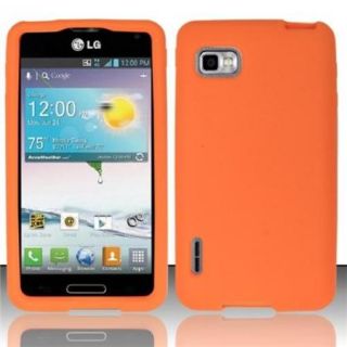 Insten For LG Optimus F3 LS720 Silicone Skin Case   Orange
