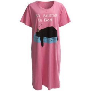 Wild & Cozy by Hatley Cotton Jersey Sleep Shirt (For Women) 5430X 42