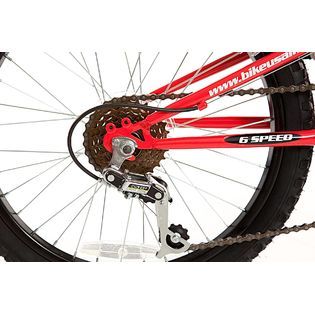 Titan  Blaze 20 inch BMX with 6 speeds, Red and White