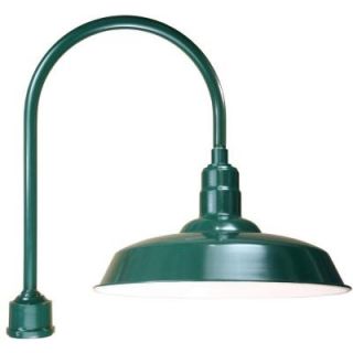 Illumine 1 Light Outdoor Green Warehouse Shade Post Light CLI 491