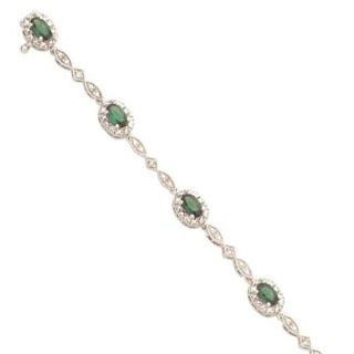 Jilco JB685 EM Emerald and Diamond Bracelet