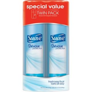 Suave Fresh Anti Perspirant Deodorant, 6 oz, Twin Pack