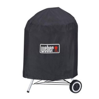 Weber One Touch Charcoal Kettle Vinyl Grill Cover in Black 7453