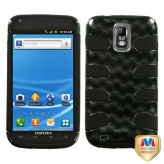 INSTEN 2D Metal Plaid/ Black Fishbone Phone Case Cover for Samsung
