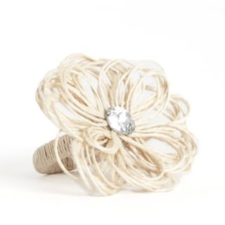 Saro Flower Design Napkin Rings