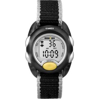 Timex IronKids Translucent Black Watch, Nylon Slip Thru Strap