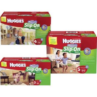 HUGGIES Little Movers Slip On Diaper Pants, Super Pack (Choose Your Size)