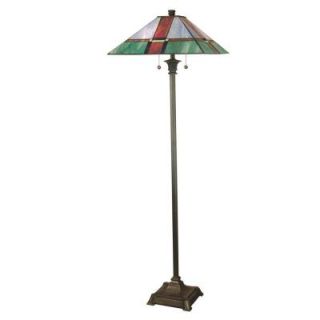Dale Tiffany Tranquility Mission 63 in. Antique Bronze Floor Lamp TF12212