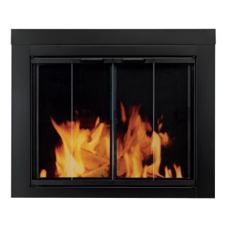 Pleasant Hearth Ascot Fireplace Glass Door — For Masonry Fireplaces, Small, Black, Model# AT-1000  Fireplace Doors