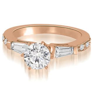 AMCOR   1.45 cttw. 18K Rose Gold Round And Baguette Cut Diamond Bridal