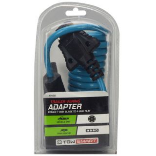 TowSmart Trailer Wiring Adapter Coiled 7 Way Blade to 4 Way Flat 880388